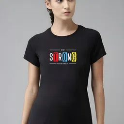 TRENDSATTIRE Women Printed Pockets T-shirt-picture-22