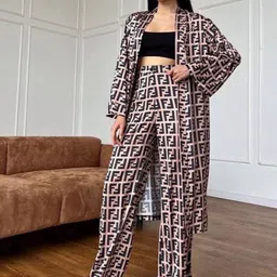 TJ FASHION Printed Top Shrug With Trousers Co-Ords-picture-5
