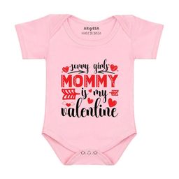 Arvesa Sorry Girls Mommy Is My ValentiPrinted Bodysuit-image-52