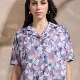 all about you Women Abstract Printed Boxy Crop Top-image-86