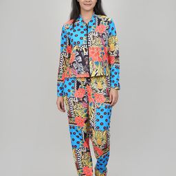 She N She Floral Printed V Neck Top With Trousers Co-ords-image-58