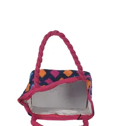 Kuber Industries Floral Printed Shopper Tote Bag with Applique image 3