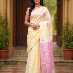 VILLE FASHION Ethnic Motifs Woven Design Zari Kota Saree-picture-12
