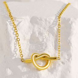 AQUASTREET 18K Gold-Plated Stainless Steel Contemporary Pendants With Chains-image-80