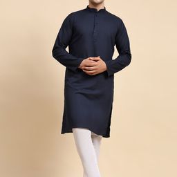 SKAVIJ Men Regular Pure Cotton Kurta with Pyjamas-image-63
