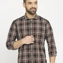 Basics Men Slim Fit Shepherd Checks Opaque Checked Casual Shirt-image-99