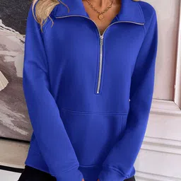 StyleCast x Revolte Women Solid Shirt Collar Pullover Sweatshirt-image-92