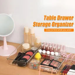 Aura Transparent Set of 6 Regular Drawer Organiser Organisers image 4