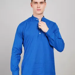 Le Mec Men Solid Aline Above Knee Length Regular Kurta-image-95