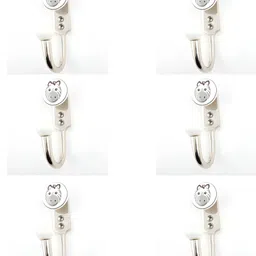 IndianShelf 6 Pcs Ceramic Zebra Cloth Hanger for Wall Coat Hooks-24