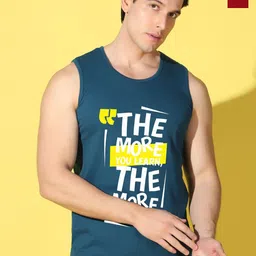 WOOSTRO Pack Of 2 Printed Combed Cotton Gym Vests - VWS26(MORE PEACOCK)(ALONE MAROON)-12