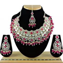 VATSALYA creation Gold-Plated Artificial Stones Alloy Jewellery Set-image-67
