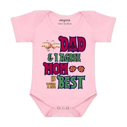 Arvesa Daddy & I Agree Mom Is Best Printed Bodusuit-image-36