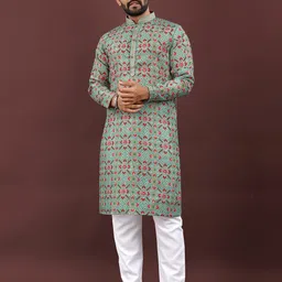 WELL TEX Men Abstract Printed Kurta-picture-52