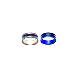 Dynamic Retail Global Set of 2 Rings for Men & Women, Multicolor-Blue Alloy Ring ()-6