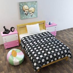 Divine Casa Grey Geometric Printed Cambric Cotton AC Room 120 GSM Single Bed Comforter-image-15