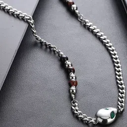 StyleCast x Revolte Silver-Plated Artificial Beaded Stainless Steel Minimal Chain-image-10
