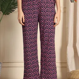TAG 7 Pack Of 2 Printed Cotton Mid-Rise Lounge Pants-image-88