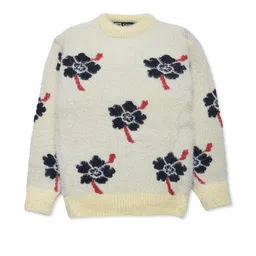 Rebiva Kids-Unisex Cream Wool Sweaters-image-9