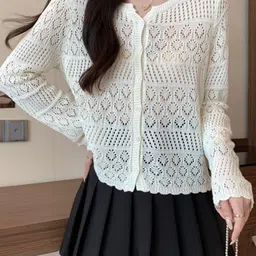 KPOP Women Self Design Regular Top-picture-35