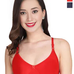 Liigne Pack Of 2 Solid Full Coverage T-Shirt Bra-20