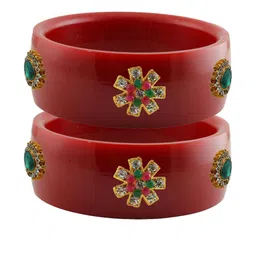 Vidhya Kangan Multi-Coloured Brass Bangles-image-99
