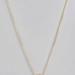 Carlton London Gold-Plated Moon Shaped Pendant with Chain-image-41
