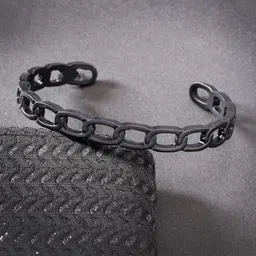 The Roadster Lifestyle Co Men Rhodium-Plated Cuff Bracelet-56