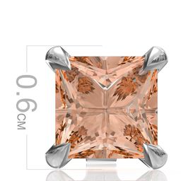ANAYRA Sterling Silver-Plated Artificial Stones Studded Square Shaped Studs image 5