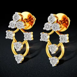 Joyalukkas Edgy Patterned Diamond Earrings -3.1 gm-image-62