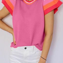 StyleCast x Revolte Women Pink Colourblocked Top-image-37