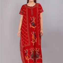 AAKARSHANA Printed Maxi Nightdress-picture-4