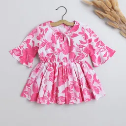 The Magic Wand Floral Print Bell Sleeve Cotton Top-image-57
