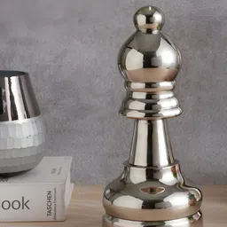 Decor de Maison Silver-Toned The Bishop Decorative Showpiece-picture-45