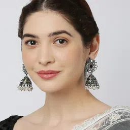 VATSALYA creation Silver-Plated Alloy Earrings-14