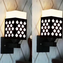 Gojeeva Brown Wood Square Wall Lamps-picture-33