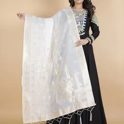Suha Woven Design Dupatta with Zari-image-112
