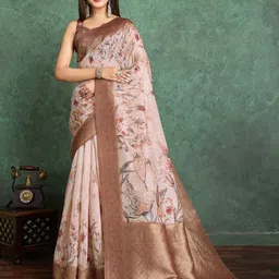 all about you Floral Printed Zari Silk Cotton Saree-picture-28