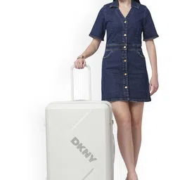 DKNY YOUR CALL Range White 30" Large Hard Luggage-image-99