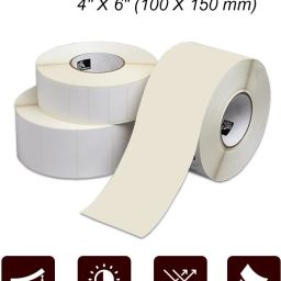 Direct Thermal Barcode Labels Sticker Roll- 6x4 inches (250 nos in roll) Self Adhesive Paper Label-image-4