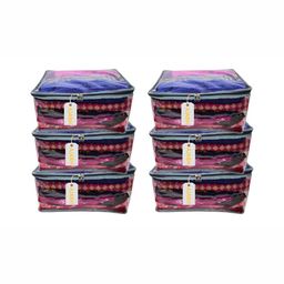Ajabh Silver-Toned Set of 6 Regular Suit Organiser Organisers-49
