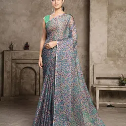 Garden Vareli Abstract Printed Pure Chiffon Saree-picture-18
