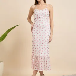Mast & Harbour Women Floral Printed Bodycon Midi Dress-image-27