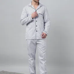 Hancock Men Checked Night suit-image-39