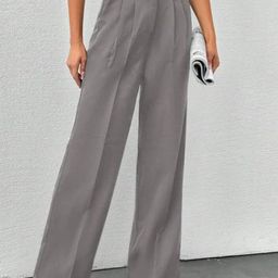 Next One Women Smart High-Rise Pleated Korean Pants-picture-30