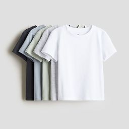 H&M 5-Pack Cotton Jersey Tops-image-65