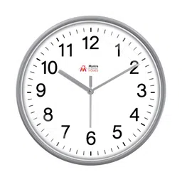 Myntra Elegant Homes Black & White Printed Silent Analogue Contemporary Wall Clock-18