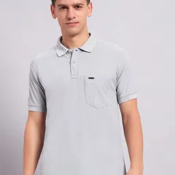 BLACK BLINK Men Solid Polo Collar Slim Fit T-shirt-73