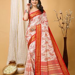 HI FI NX Floral Zari Silk Cotton Chanderi Saree-picture-54