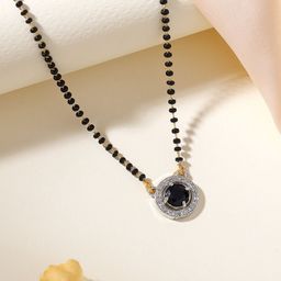 Estele Rhodium-Plated Crystals Mangalsutra-image-99